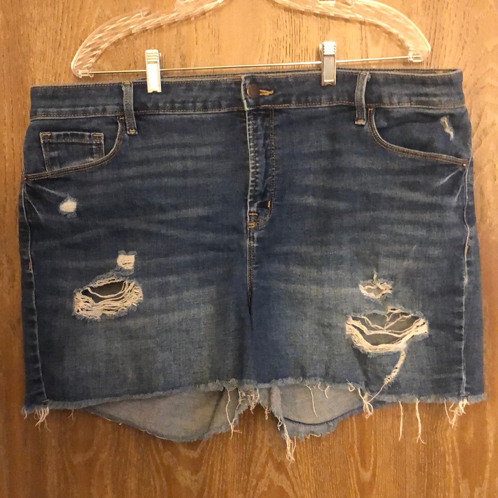 High waisted jean shorts
